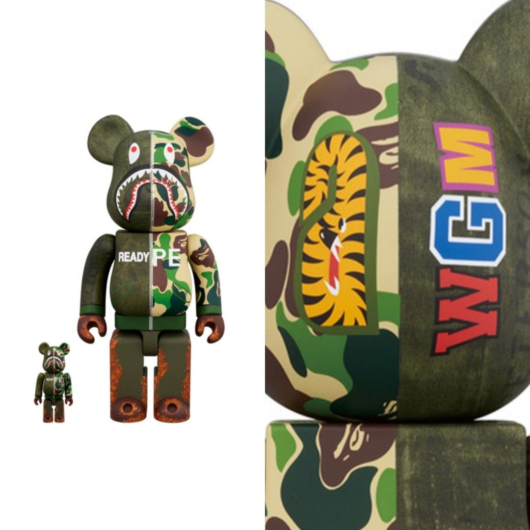 Bearbrick Readymade BapeA Bathing Ape 400%+100%