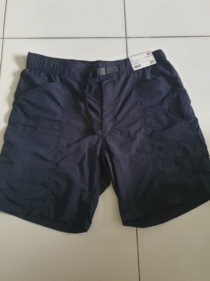 BNWT Uniqlo Navy Geared shorts in XL, Men's Fashion, Bottoms, Shorts on ...