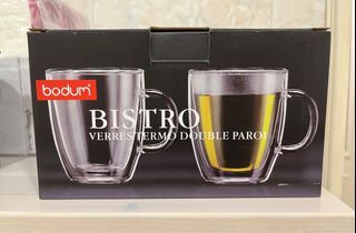 [Set of 4] 10 oz Double Wall Ultra Clear Insulated Coffee Mugs Espresso Mocha Green Black Tea Cups, Real Borosilicate Glass Hot/Cold