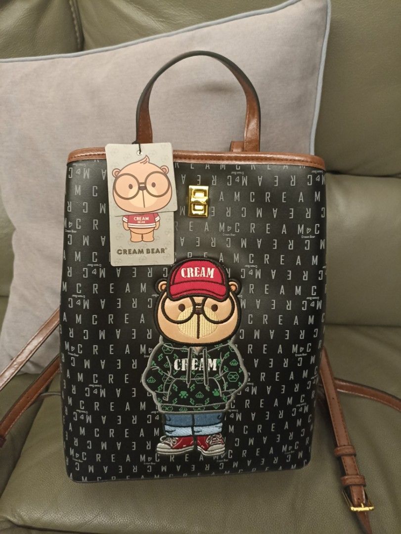 Brand New Cream Bear Backpack Women s Fashion Bags Wallets