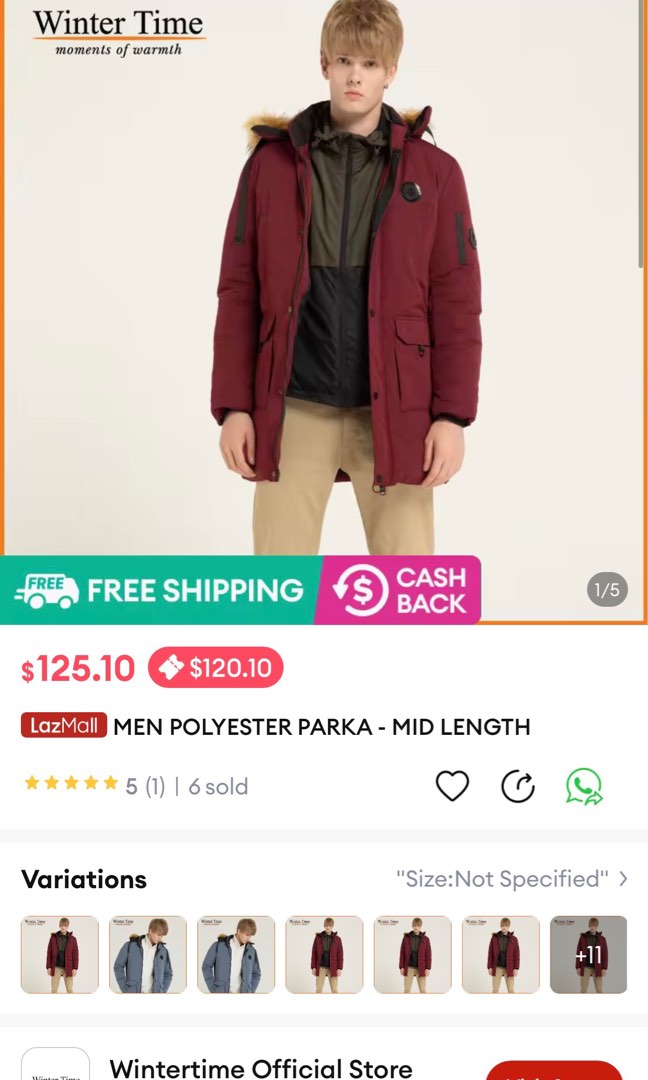 Lazada winter jacket online