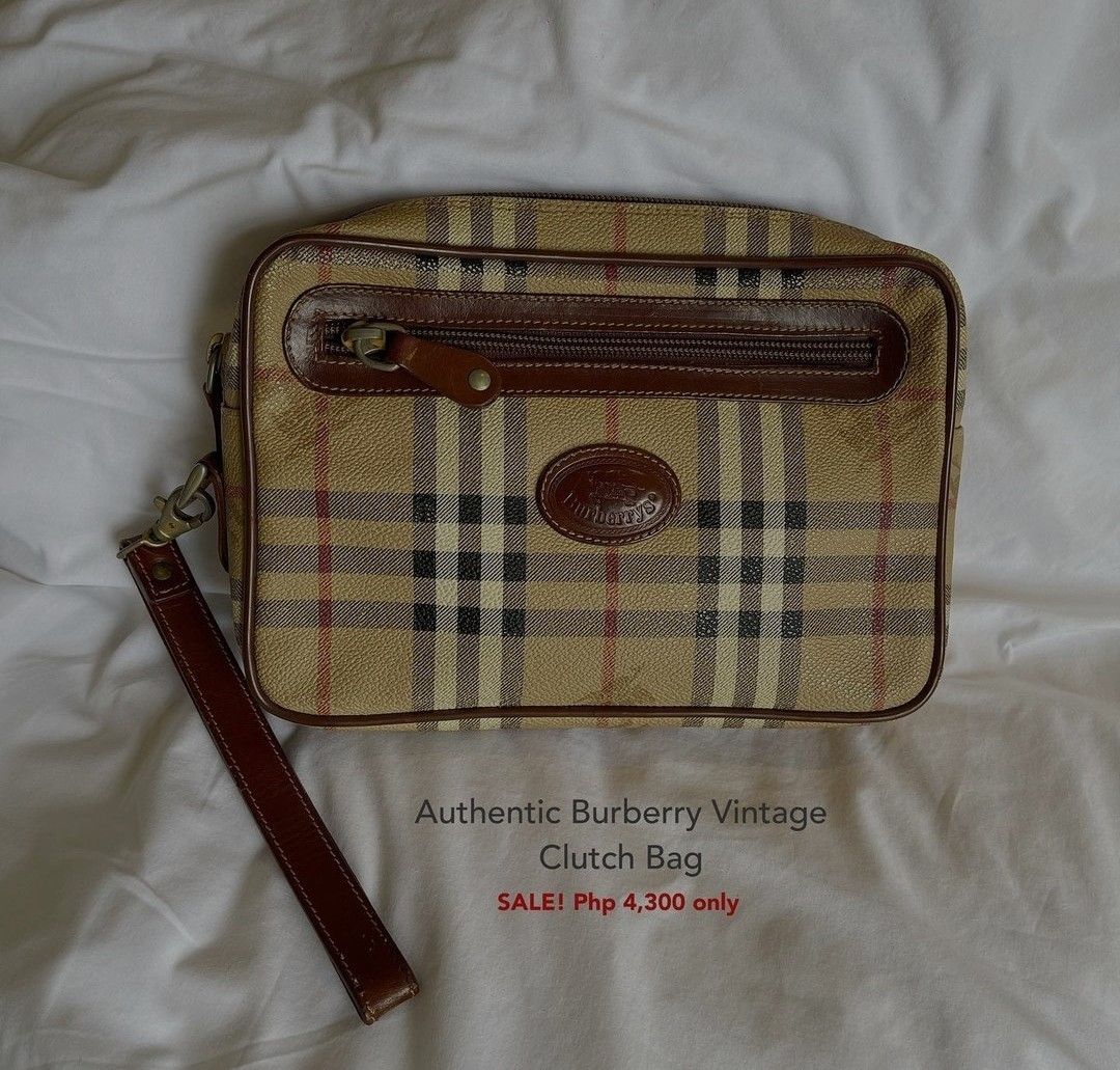 Vintage burberry clutch bag top