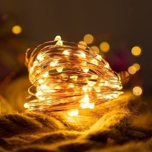 Led String Lights, Battery Powered Copper Wire Starry Fairy Lights, Battery  Operated Lights for Bedroom, Christmas, Parties, Wedding, Centerpiece,  Decoration (5m/16ft Warm White) 