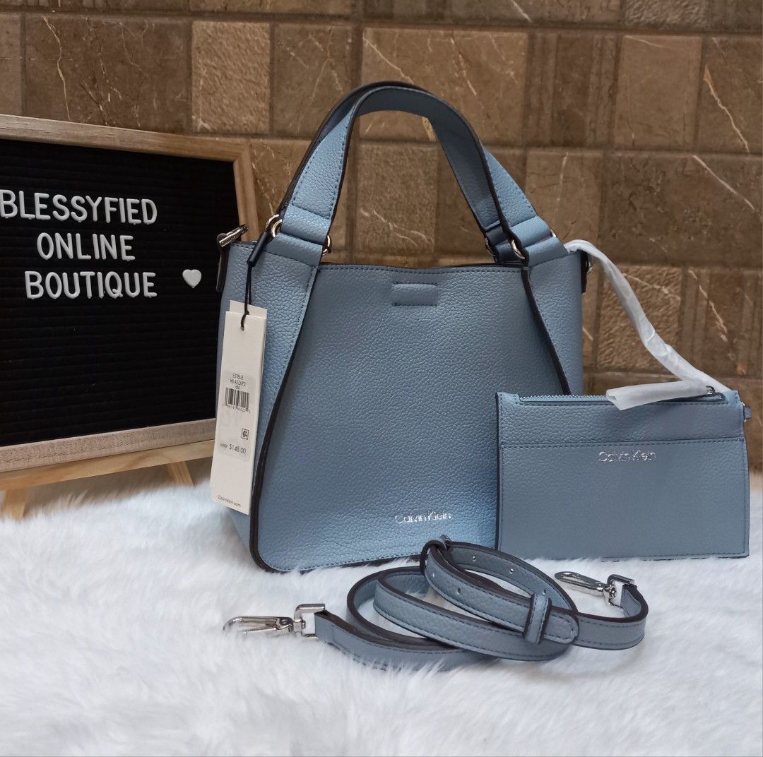 Calvin Klein Estelle Logo Crossbody Bag in Blue