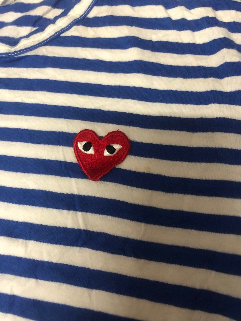 cdg stripe shirt COMME DES GARCONS Men s Fashion Tops Sets