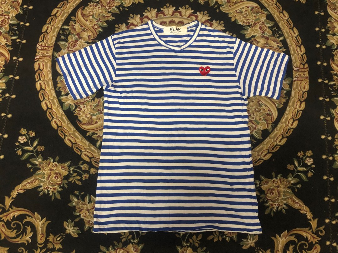 Cdg striped shirt short sleeve top