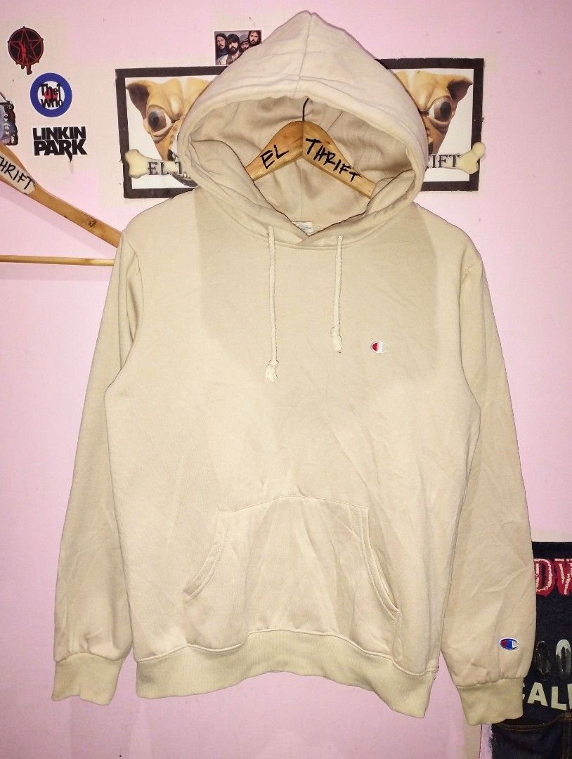 Cream color champion shop hoodie