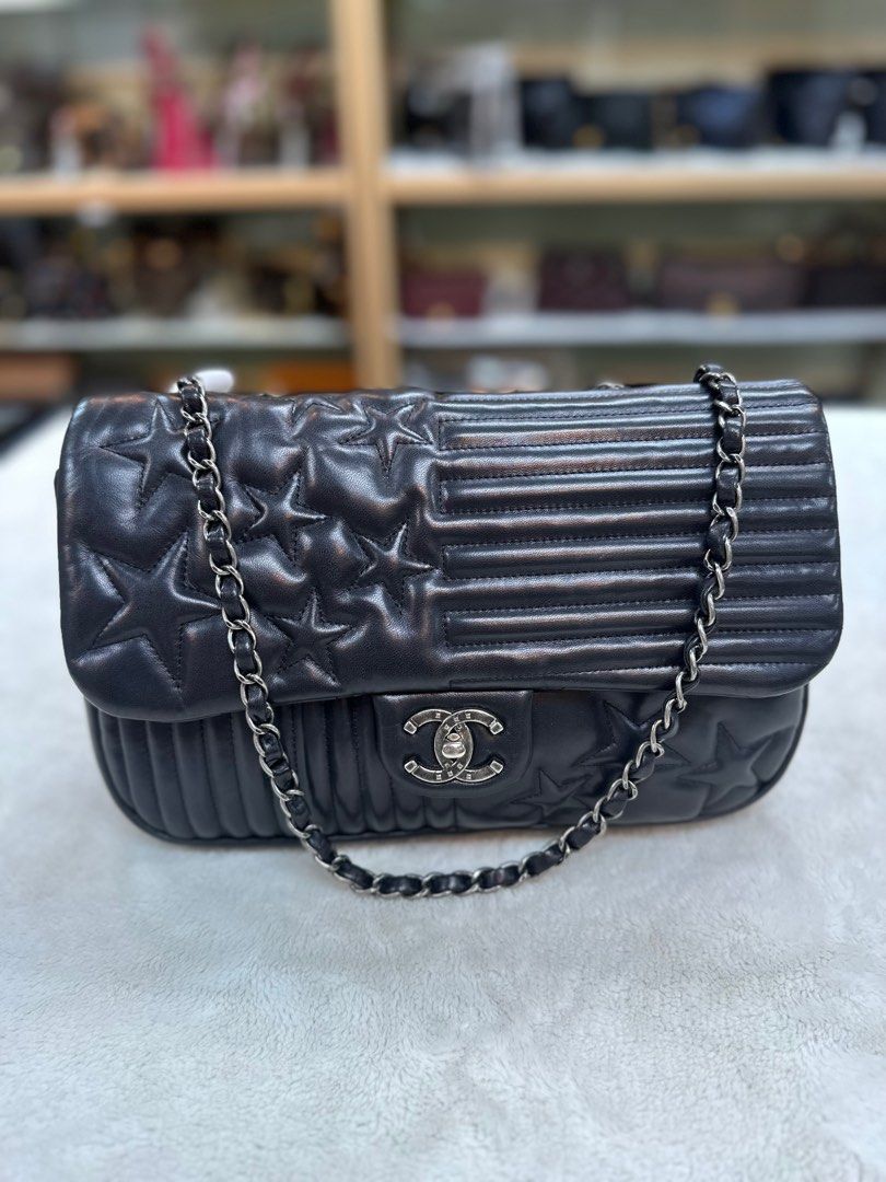 Chanel Classic Flap So Studded Mini Dallas Black Leather Cross Body Bag