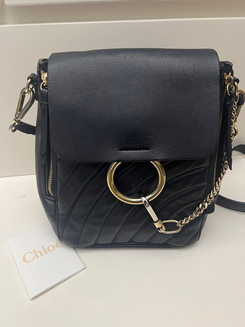 Chloe faye 2025 small leather backpack