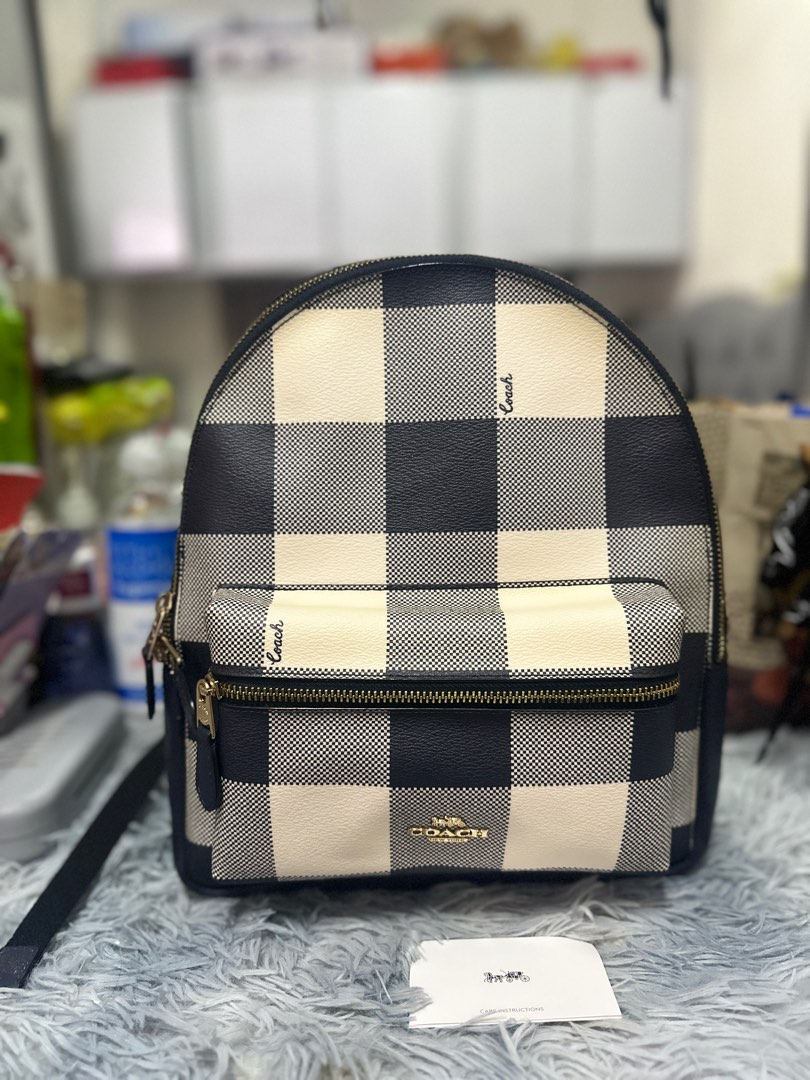 Coach store gingham backpack