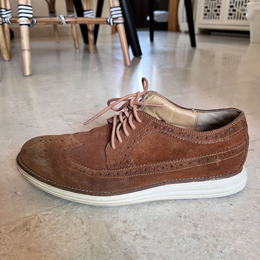 cole haan brown suede shoes