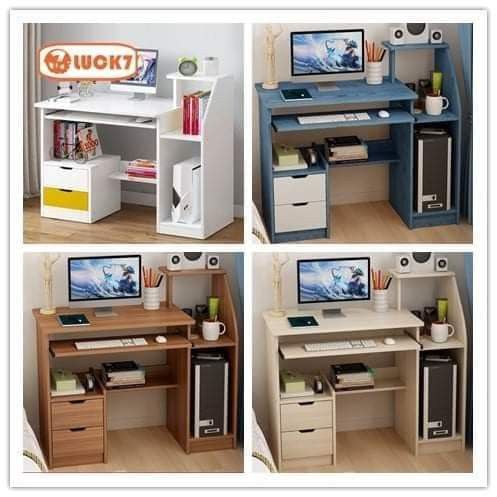 .COMPUTER TABLE DESK WITH SLIDING KEYBOARD TRAY AND CPU COMPARTMENT ...