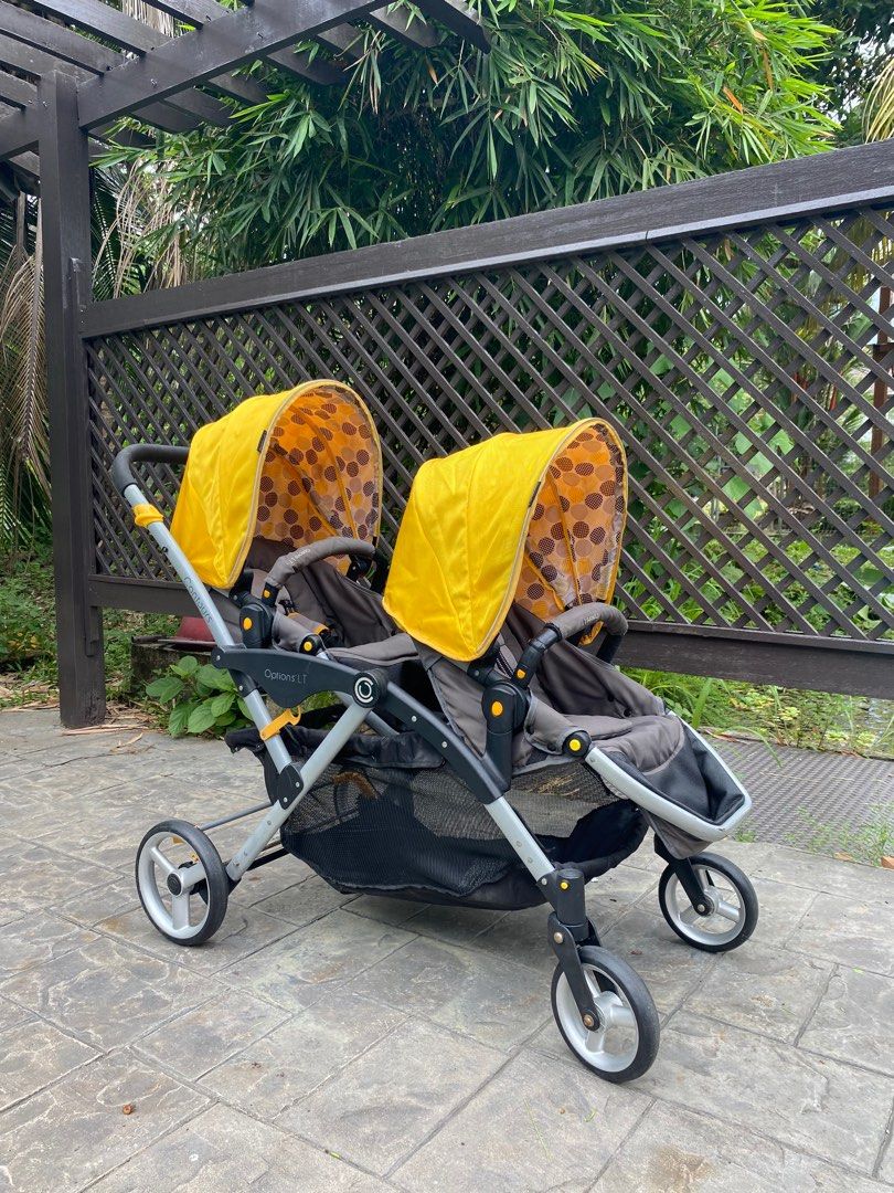 Options lt double stroller yellow outlet