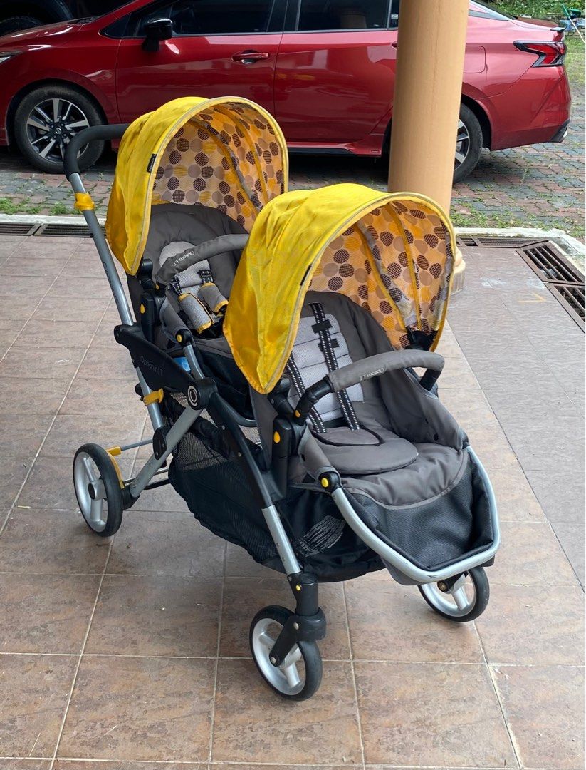 Options lt double stroller yellow shop