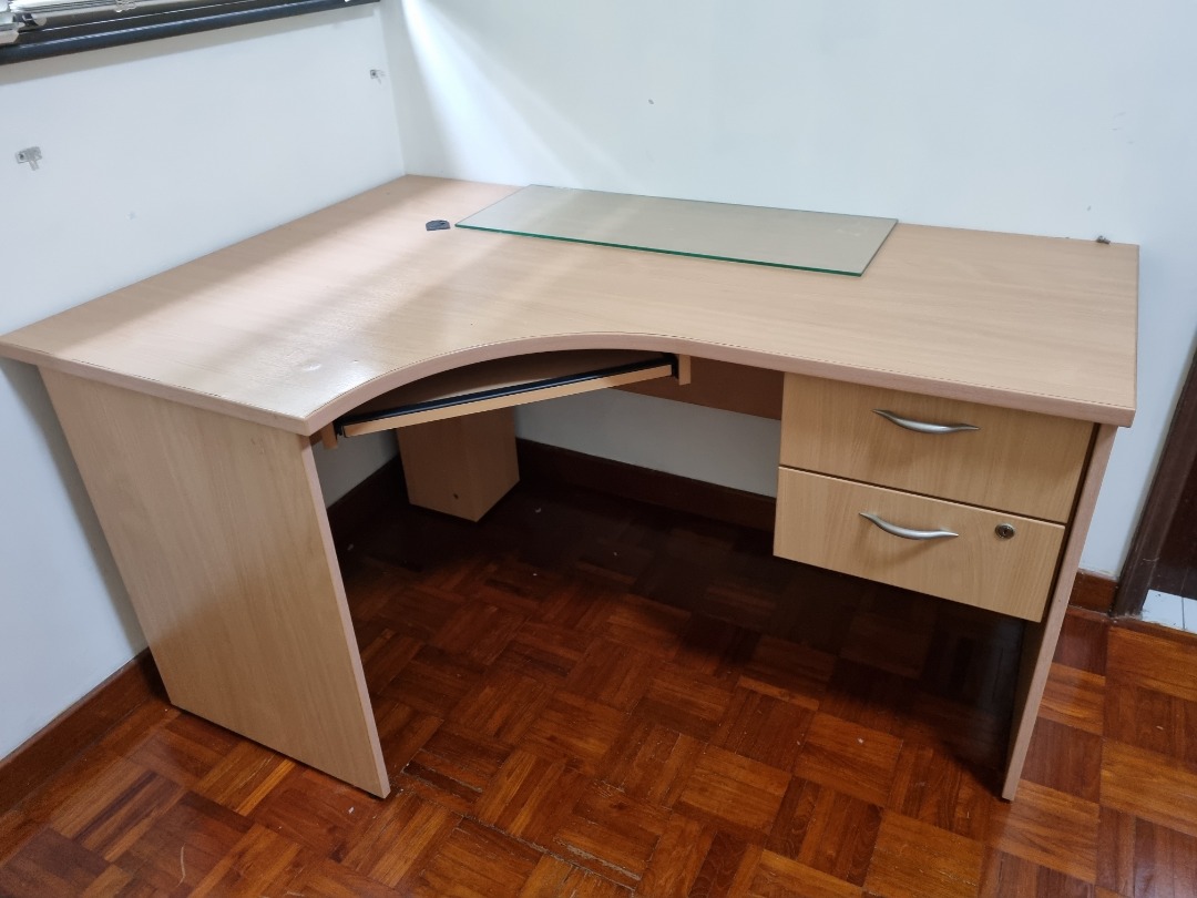 Corner Study Table with Drawers and Keyboard Tray Price Drop to 35