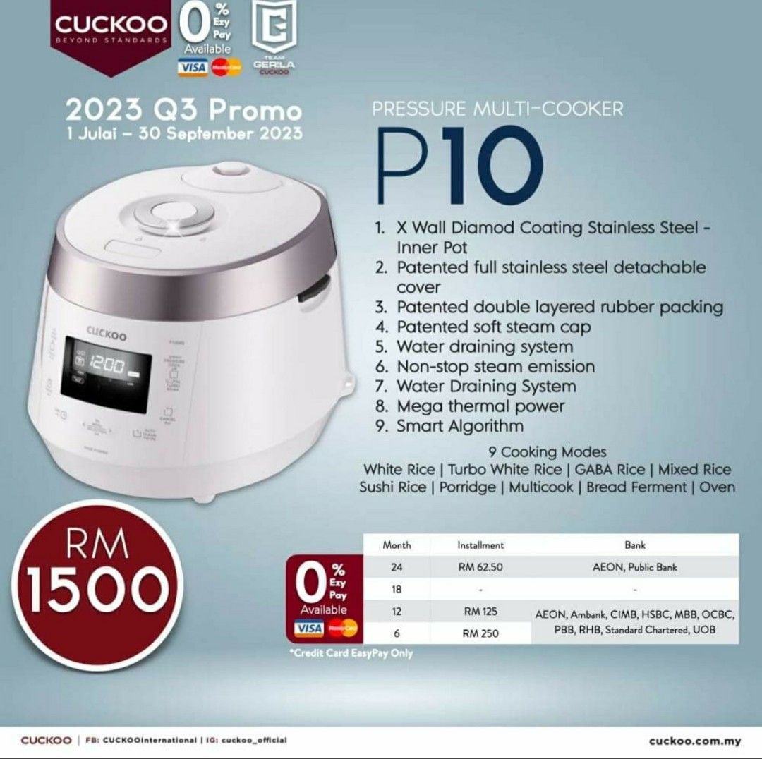 Cuckoo p10 rice clearance cooker