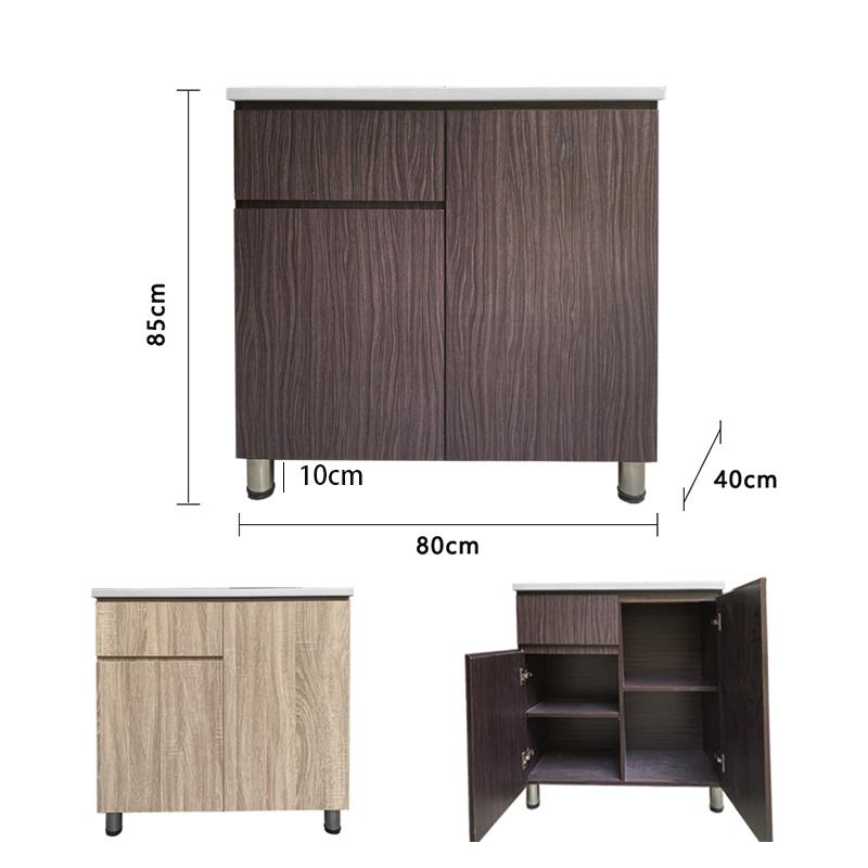 Dark Brown/Wood Brown Kitchen Cabinet Available Storage Cabinet 