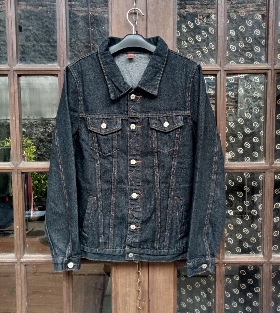Denim Jacket Black Garment Denim Mens Small fit M lokal