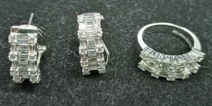 Diamond Earrings and Ring Set