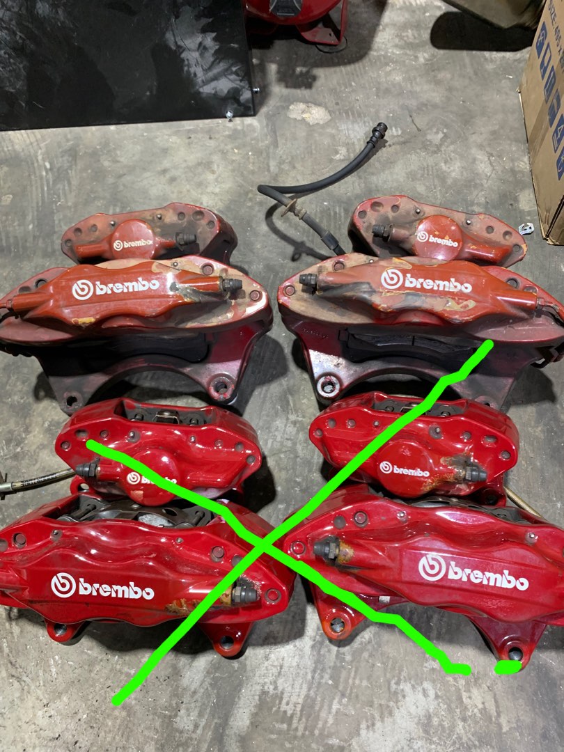 EVO X Brembo Front and Rear Brakes, Car Accessories, Accessories on Carousell