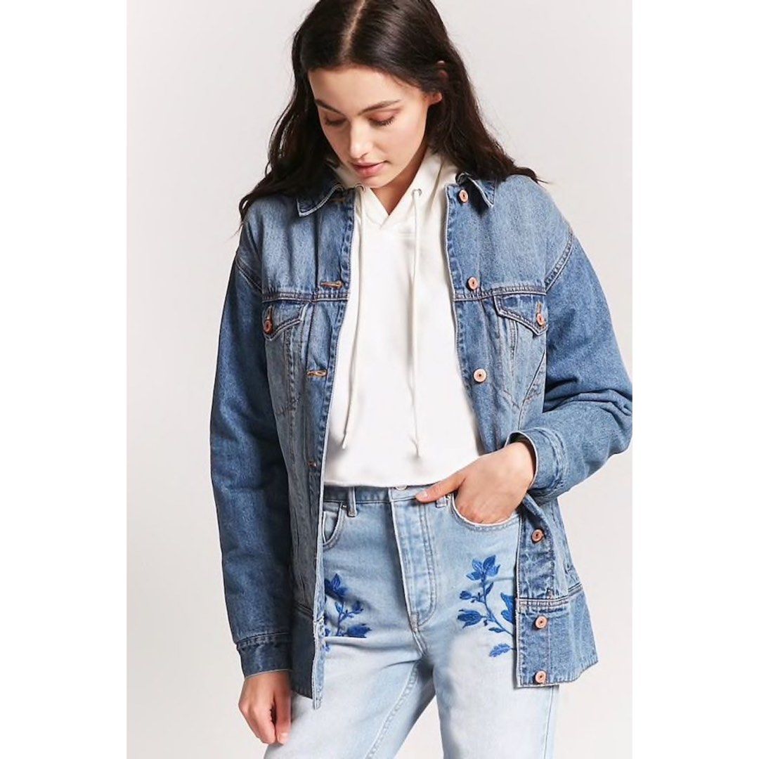 Quilted denim jacket womens hotsell