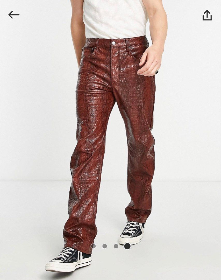 Faux Leather Pants Streetwear | Black Red Leather Pants | Leather Pants Red  Pattern - Pants & Capris - Aliexpress