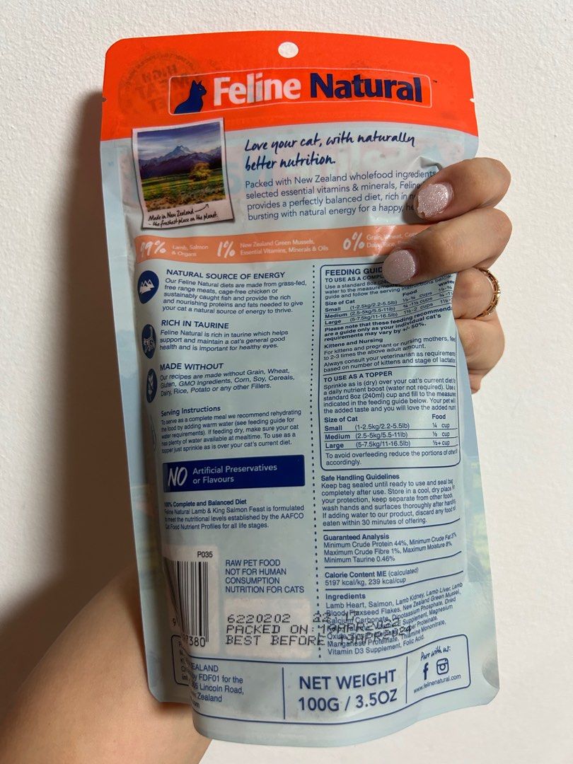 Feline Natural cat food, Pet Supplies, Pet Food on Carousell