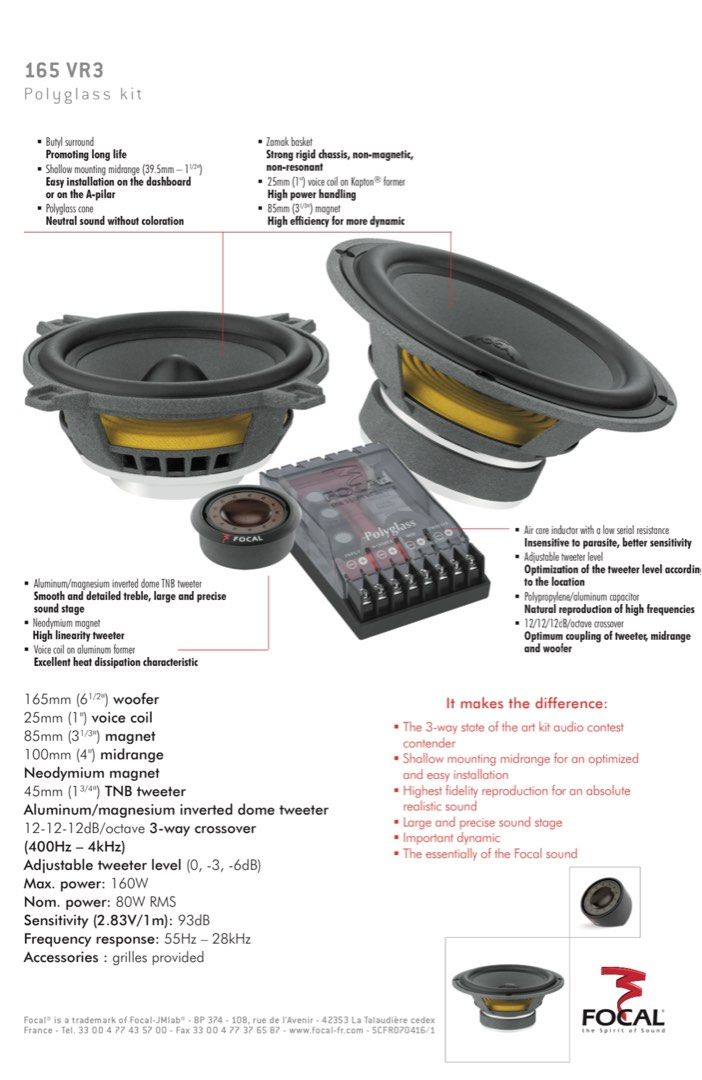 Focal polyglass 3 way new arrivals