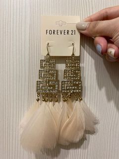 Forever 21 閃亮羽毛耳環