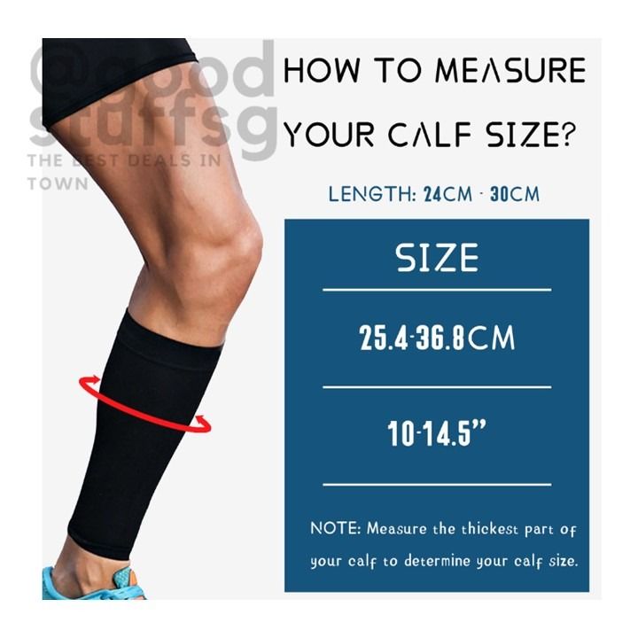 FREE 🚚] 1Pair Calf Compression Sleeves - for Recovery, Varicose Veins,  Shin Splint &Calf Pain Relief Calf Support Leg Compression Socks for  Running Cycling Sports Women Men, Health & Nutrition, Braces, Support