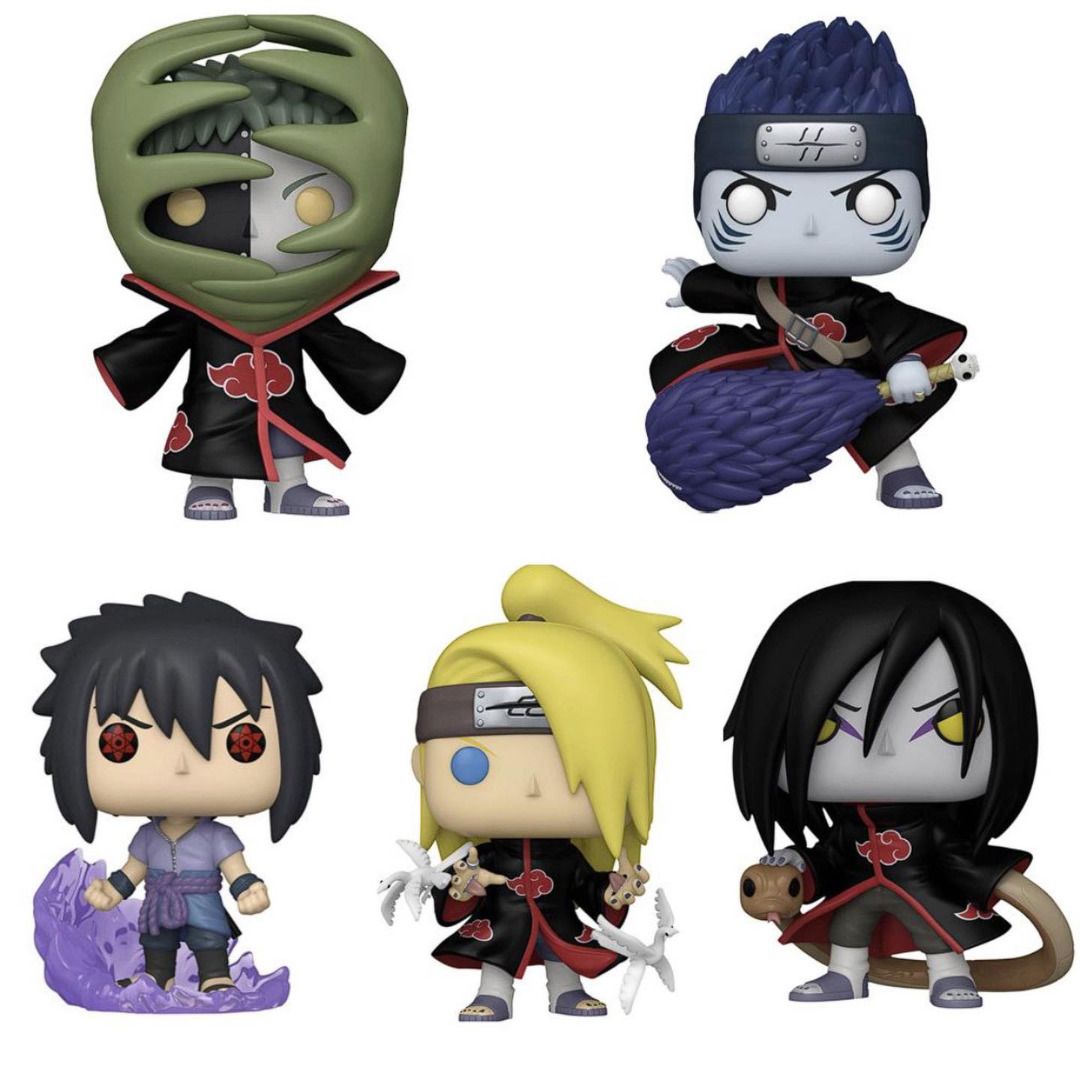 Funko Pop! Naruto: Shippuden : (Deidara Funko/ Orochimaru/Sasuke Uchiha/Kisame Hoshigaki/ Zetsu) (Category: Toys & Games) located in Singapore. Submitted by bossexclusives (Listing ID 1243918000, Image 2). Description: Characters: Shippuden Deidara Funko Pop! Vinyl Figure #1434 Shippuden Orochimaru (Akatsuki) Funko Pop! Vinyl Figure #1435 Shippuden Sasuke Uchiha (First Susano'o) Funko Pop! Vinyl Figure #1436 Shippuden Kisame Hoshigaki 6 3/4-Inch