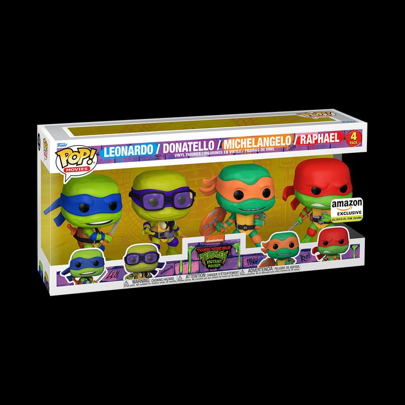 Funko Pop! Teenage Mutant Ninja Turtles Mutant Mayhem (Glow) 4-Pack -   Exclusive