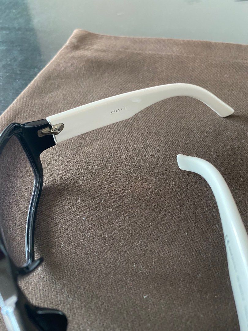 gucci black and white sunglasses