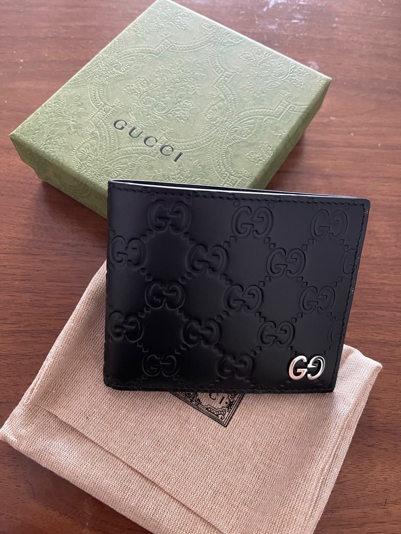 Gucci Signature Wallet With Id Window in Black for Men