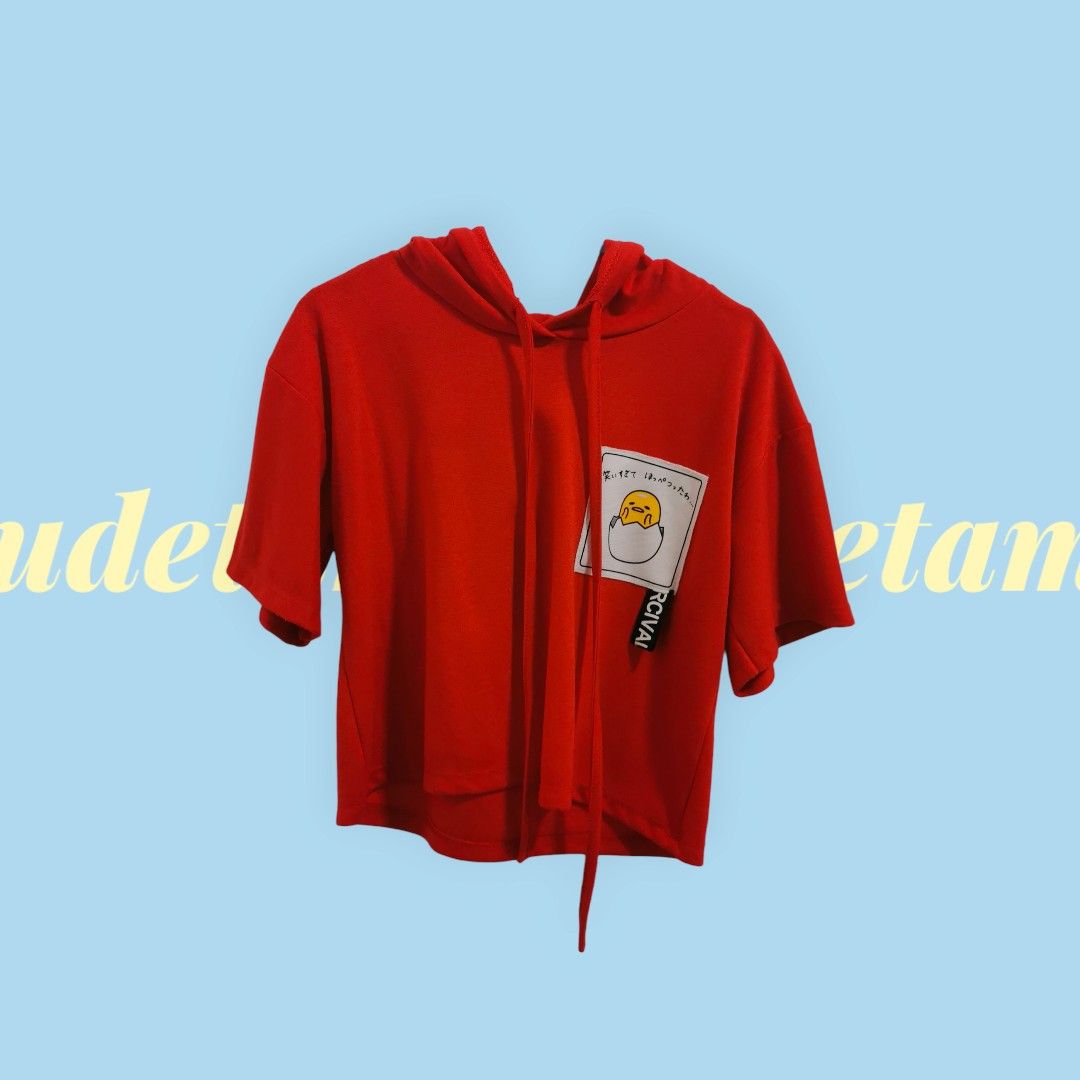 Red short sleeve hoodie clearance mens