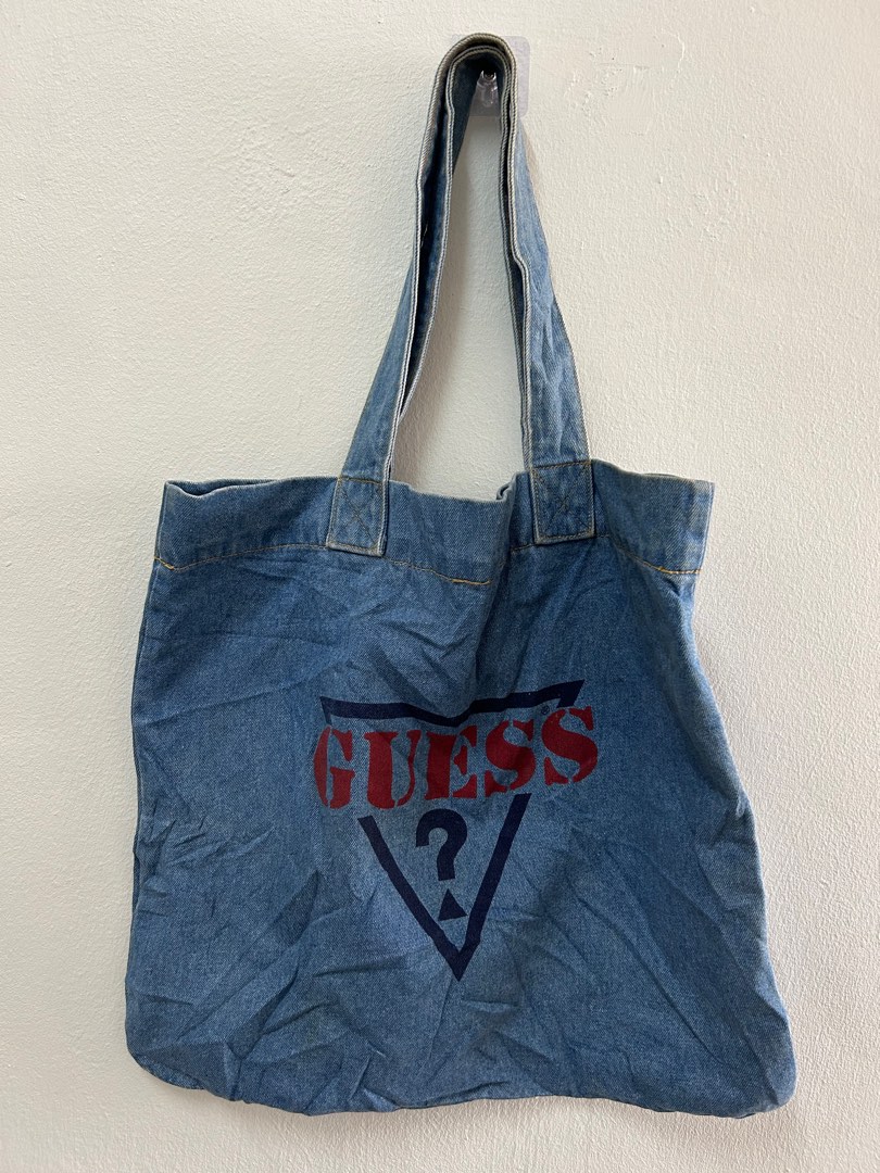 Guess denim tote discount