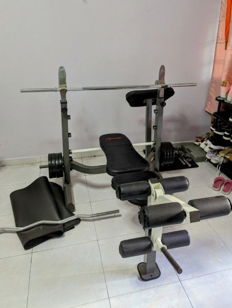 Gym equipment sale set with bench