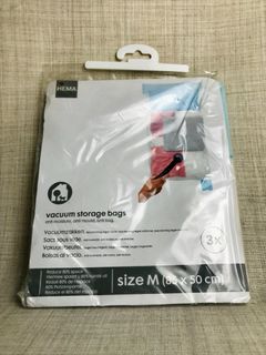 Hema Vacuum Storage Bags Medium 85cm x 50cm (Pack of 3)