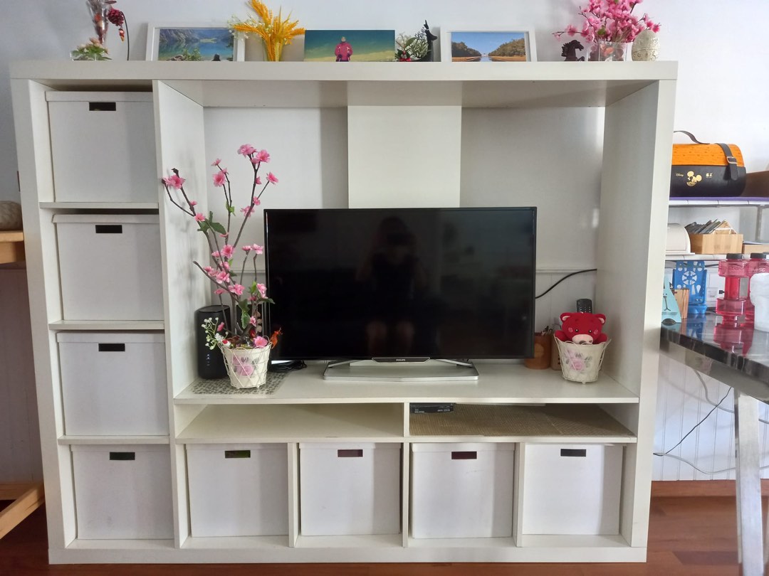 Ikea Kallax Tv console plus shelving unit, Furniture & Home Living