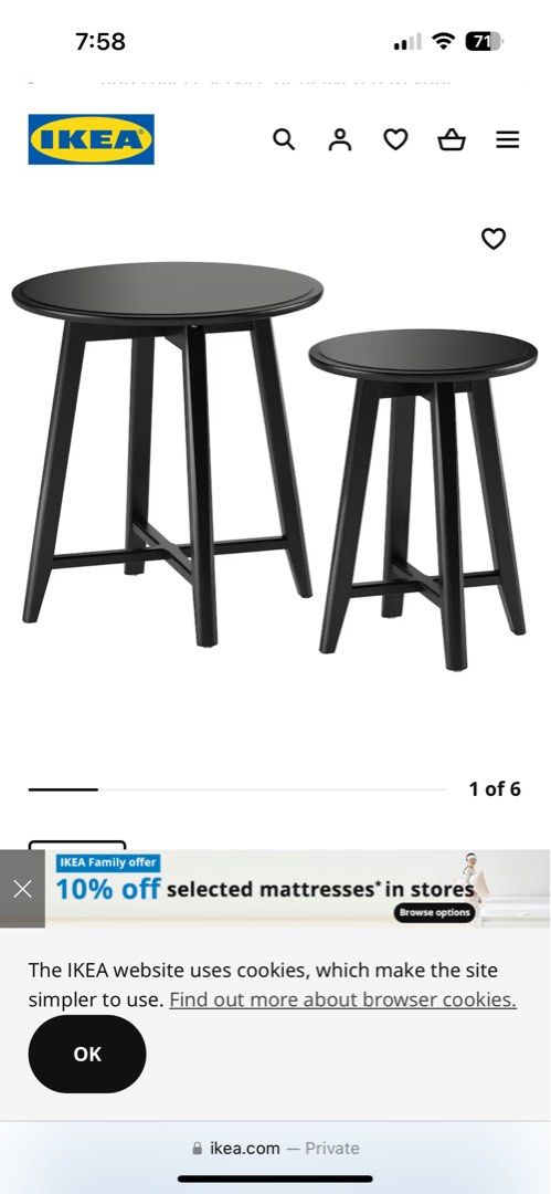 Kragsta deals nesting tables