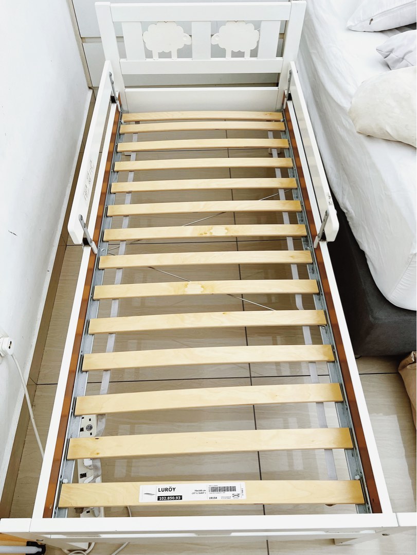 IKEA KRITTER bed mattress with slatted bed base For kids, Furniture