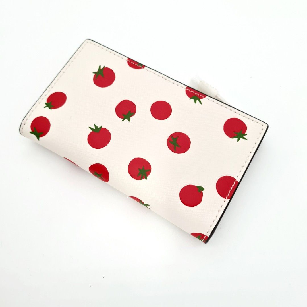 IN STOCK Kate Spade Spencer Tomato Dot Embellished Small Slim