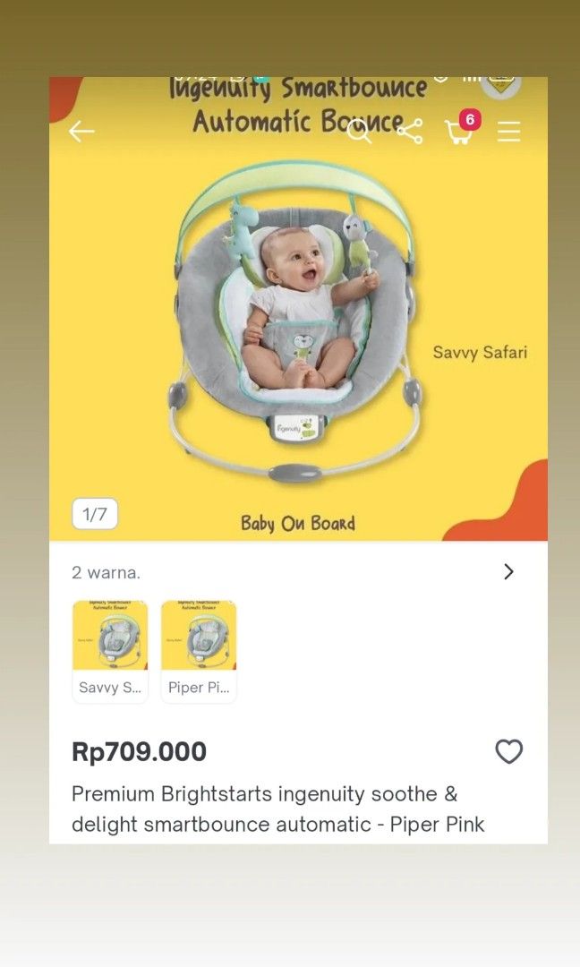 ingenuity automatic smart bouncer prelove Bayi Anak Kereta