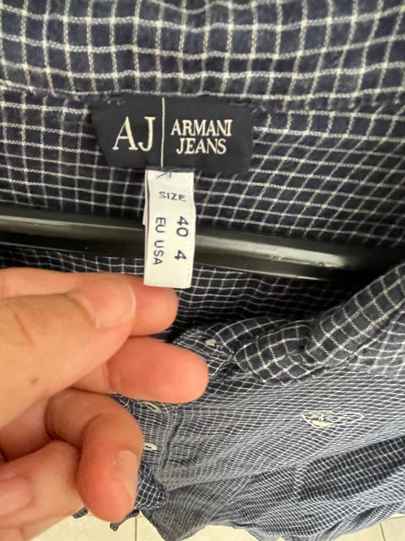 Kemeja Armani Jeans Authentic size 40, Fesyen Wanita, Pakaian