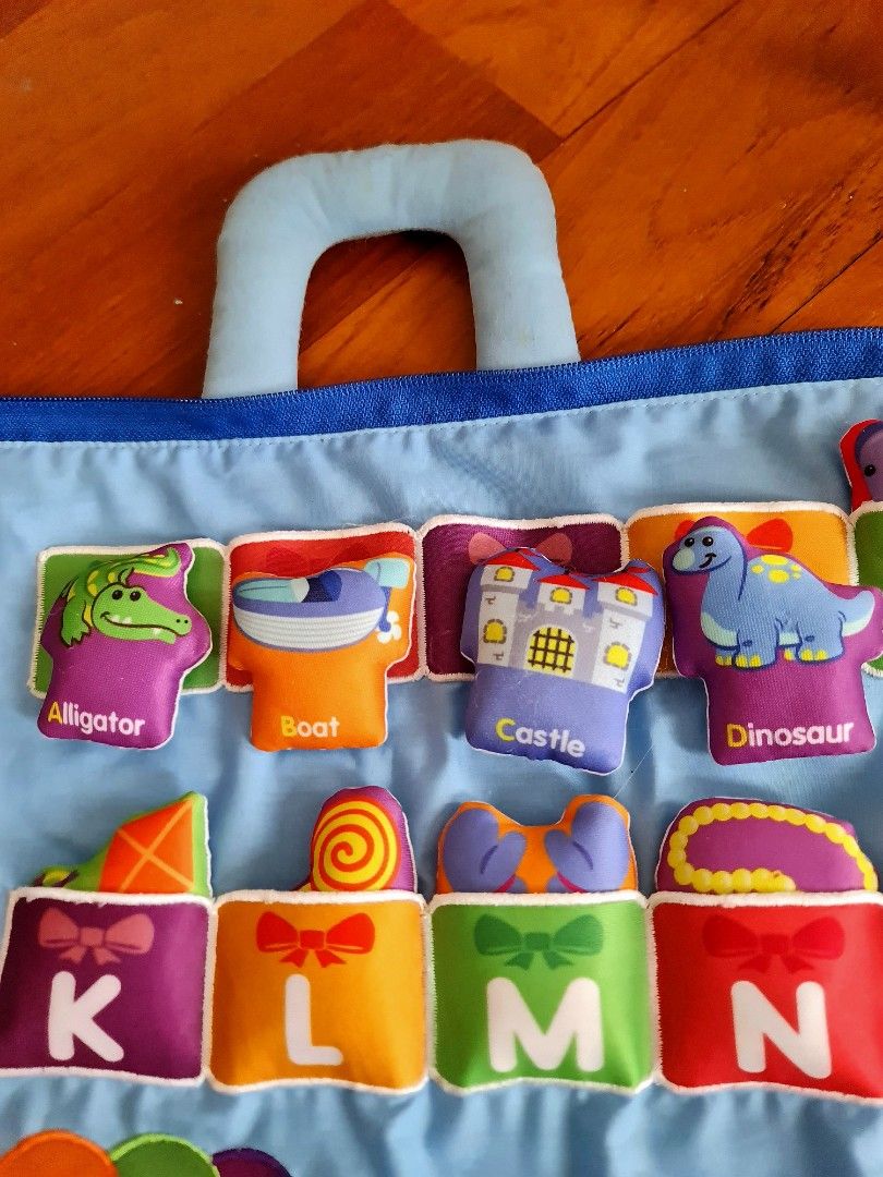 Lakeshore Learning Letters Soft Washable Activity Book /Pockets /Bag