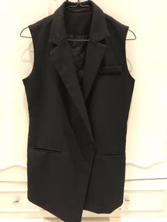 Long Vest black import