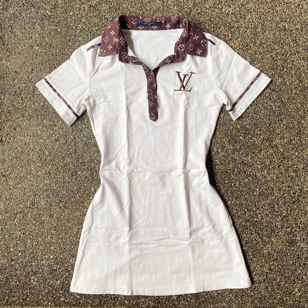 Lv monogram polo shirt, Luxury, Apparel on Carousell