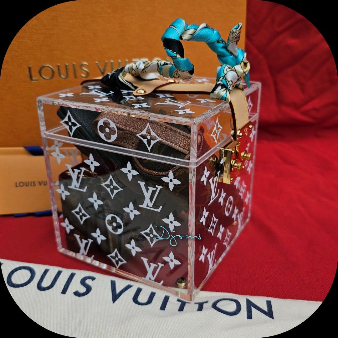 🛑Louis Vuitton Monogram Cube Scott Box Plexiglass Accessory Case