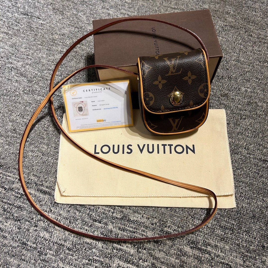 LV monogram pochette (dust bag), Luxury, Bags & Wallets on Carousell