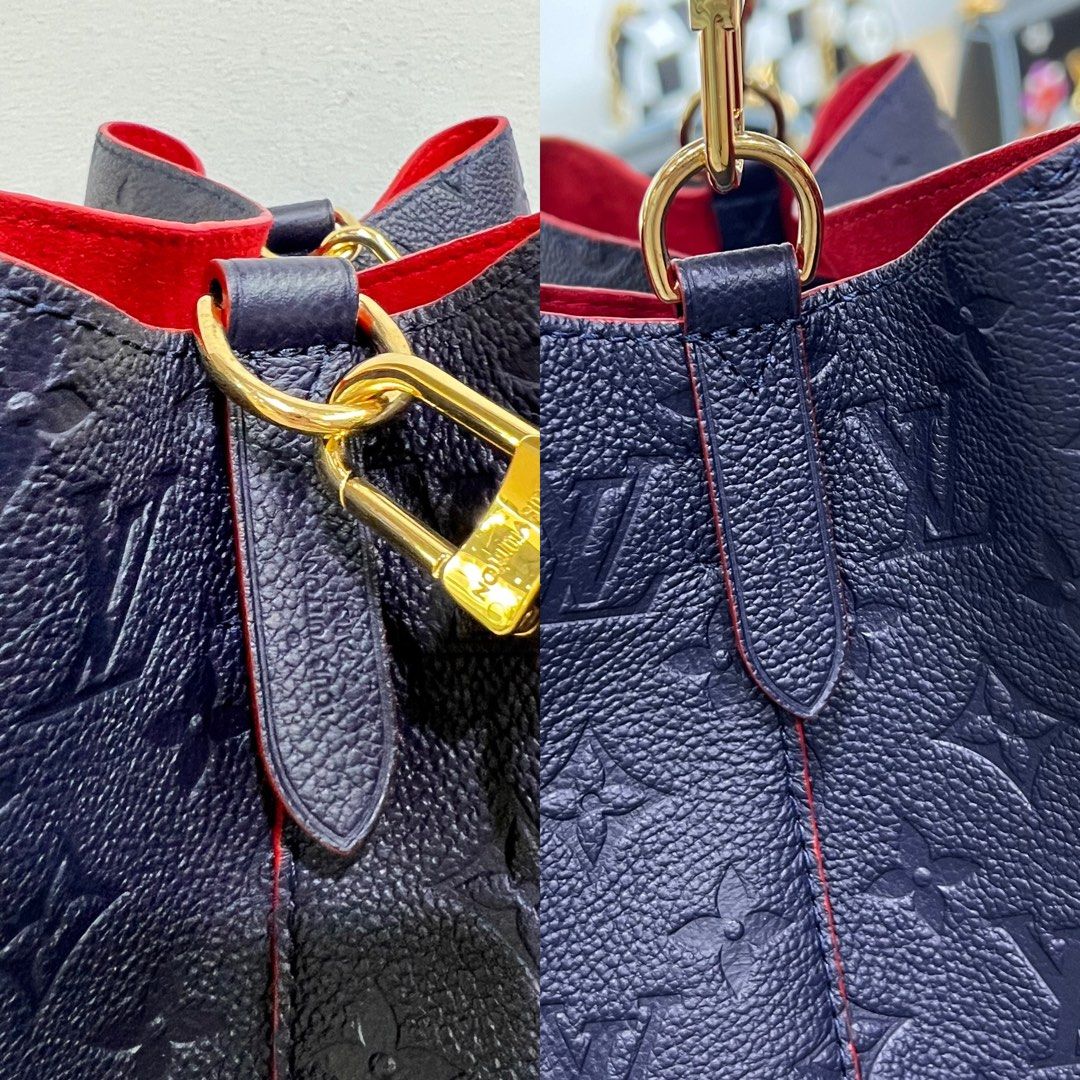 Louis Vuitton Neonoe MM Marine Rouge Monogram Empreinte Leather Bag